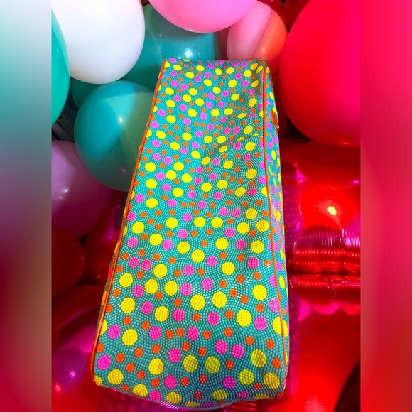 Jinluda Tote NWT Polka Dot with Colorful PVC Bag - Picture 5 of 9